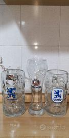 2 boccali Lowenbrau 1 Bicchiere Erdinger mondiali