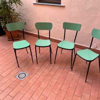 2 Sedie Vintage formica verdi