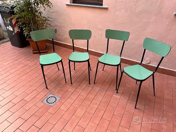 2 Sedie Vintage formica verdi