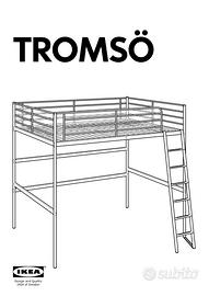 Letto a soppalco 2 posti Ikea TROMSÖ