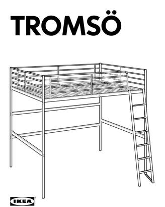 Letto a soppalco 2 posti Ikea TROMSÖ