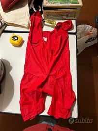 Salopette ciclismo rossa XXL con fondello