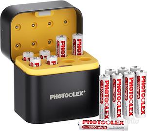 Batterie ricaricabili al litio 16 pezzi con c