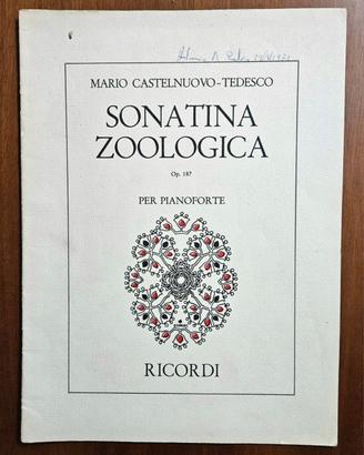 Sonatina Zoologica per Piano - Tedesco - Ricordi