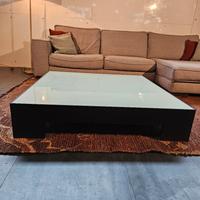 Tavolino nuovo wenge' e cristallo sabbiato