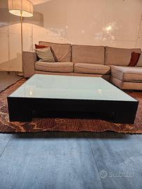 Tavolino nuovo wenge' e cristallo sabbiato