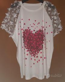 T-shirt bianca curvy