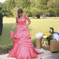 Abito da sposa color corallo taglia 42