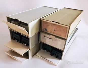 SEI CONTENITORI PER CARRELLI DIAPOSITIVE