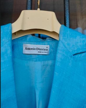 Giacca donna sartoriale celeste Antonio D'Errico