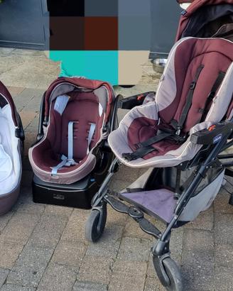 Trio chicco passeggino, ovetto, navicella