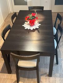 Tavolo 176x95cm abbinato a 4 sedie