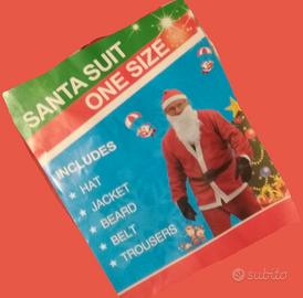Vestito Babbo Natale Giacca Pantalone Barba