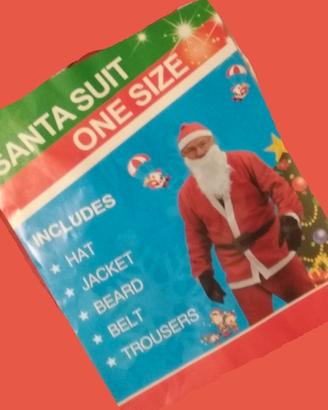 Vestito Babbo Natale Giacca Pantalone Barba