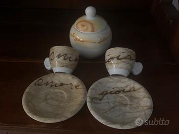 Tazzine caffè e zuccheriera