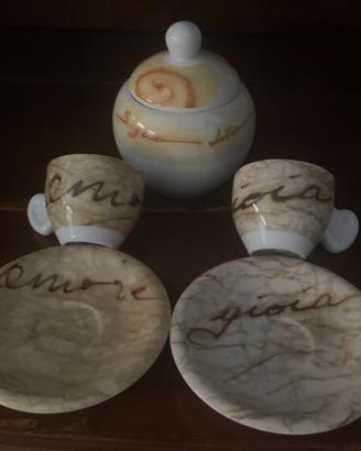 Tazzine caffè e zuccheriera