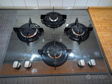 piano cottura 4 fuochi gas, Hotpoint Ariston 