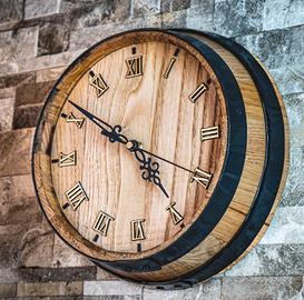 Orologio da parete artigianale in legno 