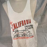 NO FIORUCCI canotta vintage con stampe in rilievo.