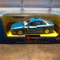 Modellino auto Burago alfa Romeo 156 polizia