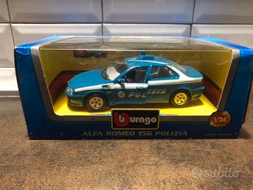 Modellino auto Burago alfa Romeo 156 polizia