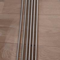 Tre coppie di pali per tende a vetrace in acciaio 