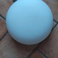 lampada applique in vetro opalino anni 50-60 
