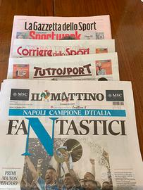Giornali dello scudetto del Napoli