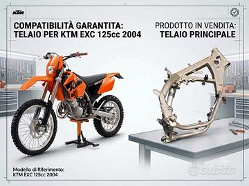 Telaio targato per KTM EXC 125 cc, anno 2004.