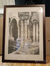 Quadro "Palermo 1890 - Chiostro di Monreale"