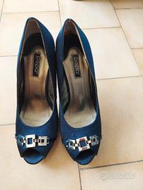 Scarpe decoltè donna super eleganti blu 38