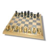 Scacchi moderni di design in alluminio 43 cm