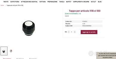 Tappo nuovo per borraccia da 1L ILSA in metallo