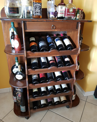 Cantinetta in legno portabottiglie