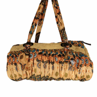 Borsa donna stile boho paglia e tessuto