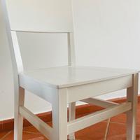 Sedia bianca in legno per cucina/sala da pranzo
