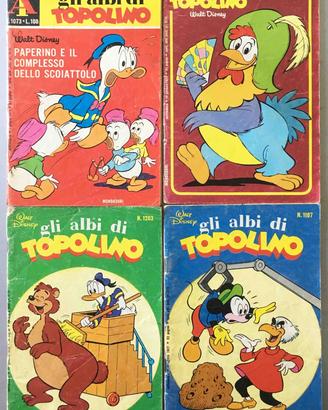 Gli albi di TOPOLINO. Lotto 4 copie Anni 1975-1979