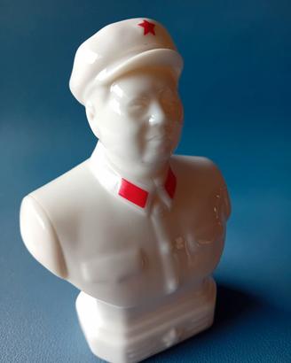 Busto statuina di Mao Zedong in porcellana