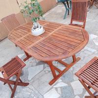 Tavolo 4 sedie legno MASSELLO Come nuovo Roma nord