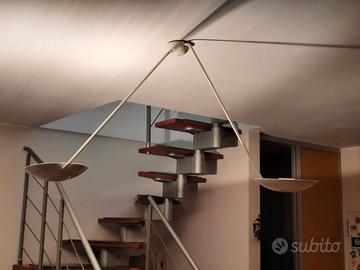 Lampada da soffitto a 2 luci e bracci orientabili
