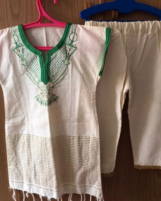 Completo etnico tunisino casacca e pantaloni