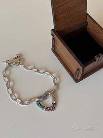 Bracciale cuore argento 925