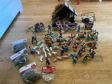 presepe pezzi principali e capanna