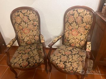 Set di 2 poltrone in legno