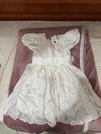 Abito bambina elegante bianco 3-4 anni