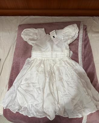 Abito bambina elegante bianco 3-4 anni