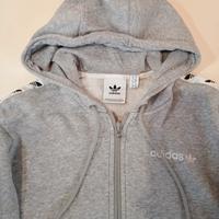 Felpa Adidas grigia con cappuccio, taglia S 