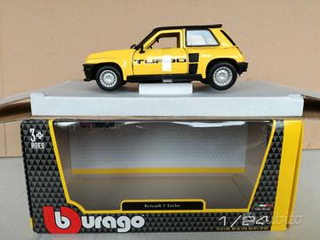 MODELLO AUTO RENAULT 5 MAXI TURBO GIALLA BURAGO