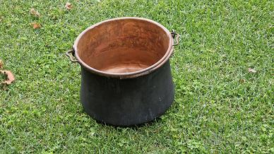 Paiolo in rame per polenta diametro 28 cm