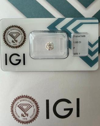 Diamante Naturale 1.00 ct - F - VVS1 - IGI